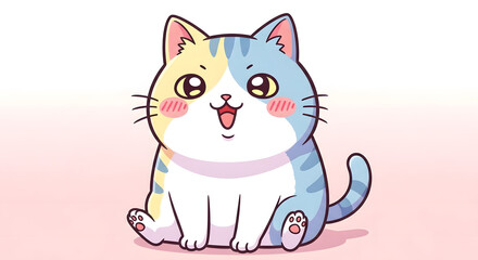 Obraz premium Little Cartoon Cat