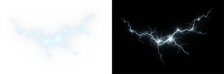 Lightning, storm, weather, electricity, nature create dramatic power. PNG lightning, storm, weather, electricity, nature spark shines in Overlay with transparent glow. Blue bolt PNG perfect for sky an