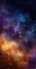 Fototapeta premium Cosmic nebulae swirl in a vibrant display of colors in deep space