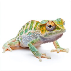 Close-up of a colorful chameleon