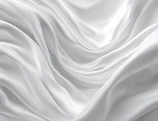 Fototapeta premium Soft, flowing white fabric drapes