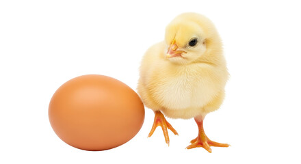 Isolated Chicken and Egg