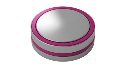 Isolated Round Silver Box