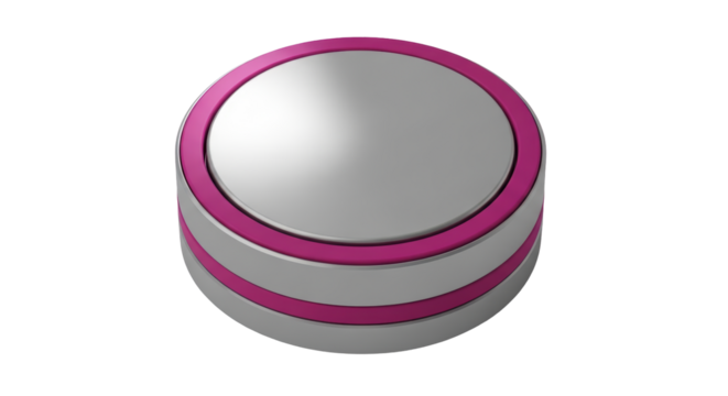 Isolated Round Silver Box