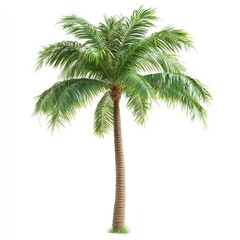 Full shot of a lush green palm tree