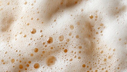 Close-up frothy foam texture