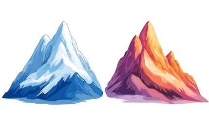 Stylized mountain illustration