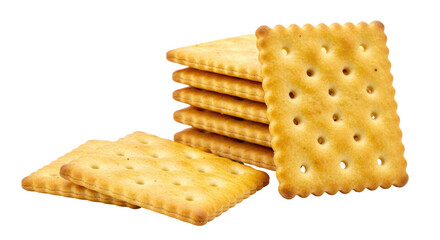 Isolated Crackers Stack