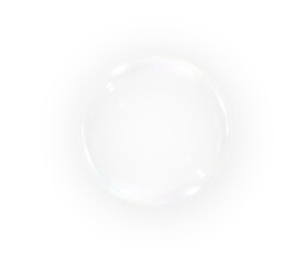 Colourful, bubble, circle, three-dimensional, ball with shiny round glossy surface. Iridescent PNG crystal, abstract PNG Overlay on transparent background for light, soap, and modern design.