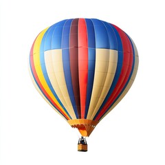 Obraz premium Colorful hot air balloon against white background (9)