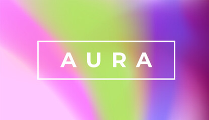 Abstract vector illustration features a modern aura gradient style, with swirling pastel green, and pink colors blending smoothly to create a dreamy, soothing visual theme.
