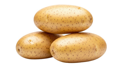 Isolated Potatoes Stacked