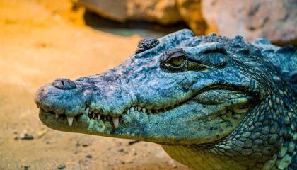 Fototapeta premium Crocodile closeup head profile