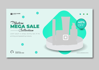 Modern Mega Sale Collection Realistic Cosmetic Design