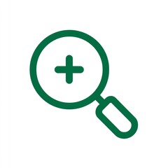 Obraz premium A symbol of detailed examination seeking insights through careful observation in shades of forest