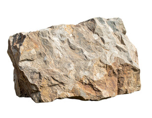 Large Rough Rock Isolated on Transparent Background