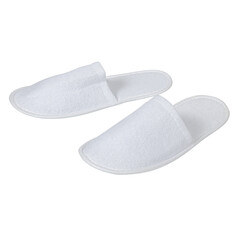 Disposable textile slippers white for hotel, guests or hospital