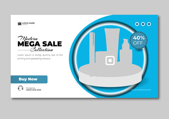 Modern Mega Sale Collection Realistic Cosmetic Design