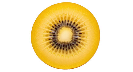 Isolated Yellow Kiwi Slice