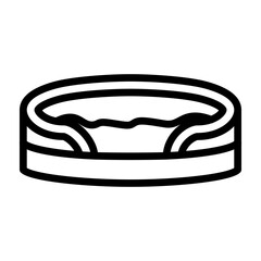 Cat Bed Vector Line Icon Design