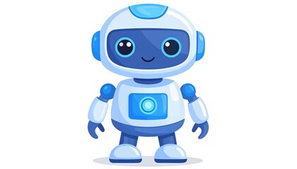 Fototapeta premium Cute cartoon robot character