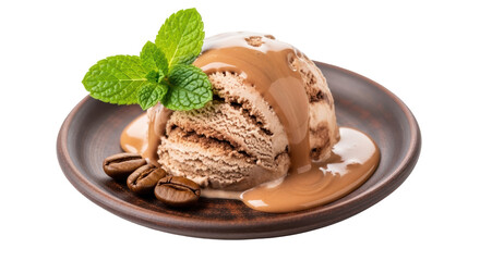 Isolated Coffee Ice Cream