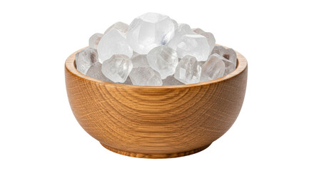 Isolated Bowl of Crystal Sugar