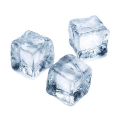 Fototapeta premium Three ice cubes, jpeg, png, transparent