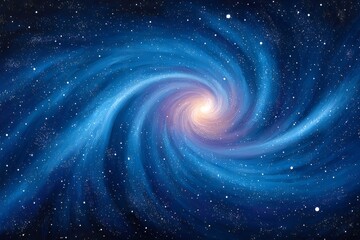Swirling galaxy creating a dazzling celestial vortex in deep space