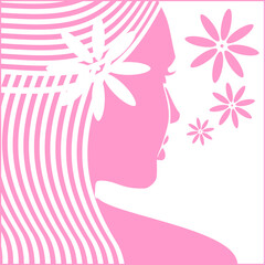 pregnant woman with flower