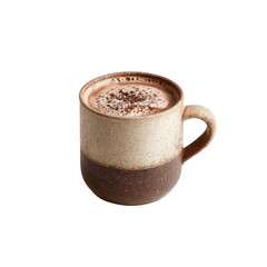 Warm Chocolate Drink in Rustic Mug - Cozy Winter Beverage