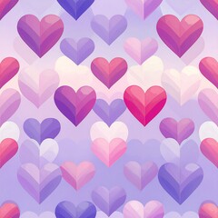 A seamless background pattern featuring red and pink hearts over pastel shades. Perfect for awareness designs, health posters, and World Heart Day decorations.