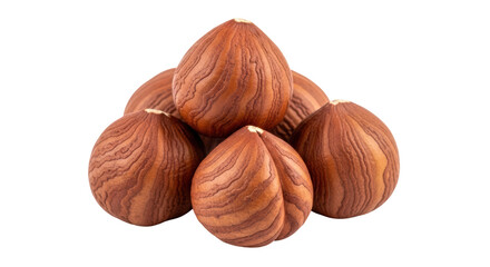 Isolated Hazelnuts Pile