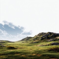 Fototapeta premium clear background 3D landscape PNG file