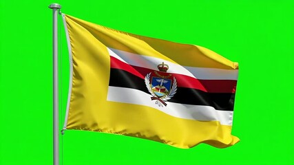 Burundi flag waving proudly against vibrant green screen backdrop for patriotic videos