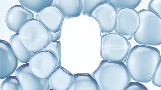 Cosmetic skin care oil sponge with a blank square for placing product packaging or logo.