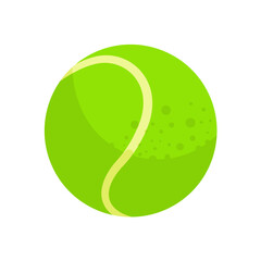 Green tennis ball - simple vector illustration