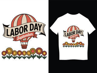 Happy Labor Day Truck T-Shirt Design