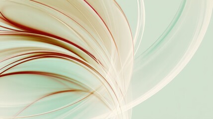 swirling cream and red abstract art
