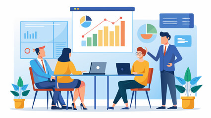 business people meeting for analyzing their business 