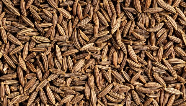 Closeup cumin seeds background