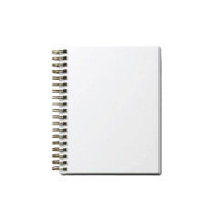 Blank Spiral Bound Notebook Mockup - Isolated White Paper Pad