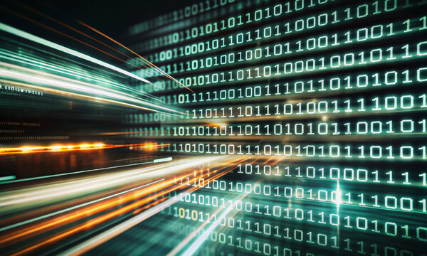 Futuristic cyberphone with neon elements and digital texture