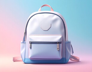 A plain travel backpack mockup featuring front and side views. Perfect for branding travel gear, outdoor merchandise, or lifestyle product designs.