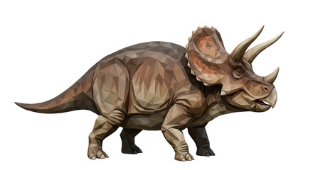 Isolated Polygonal Triceratops