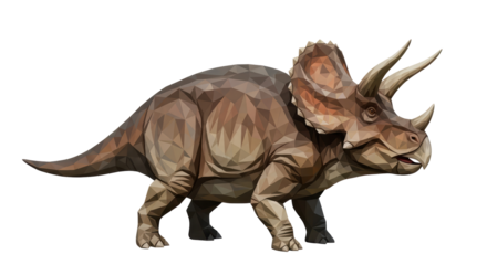 Isolated Polygonal Triceratops