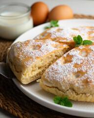 Torta Nata Gallega. A traditional dessert from northern Spain with whipped cream.