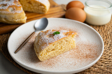 Torta Nata Gallega. A traditional dessert from northern Spain with whipped cream.