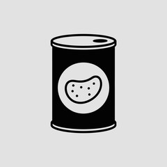 vector illustration of a tin can