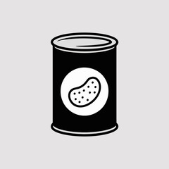 vector illustration of a tin can